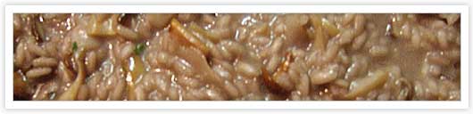 Texture di risotto ai funghi